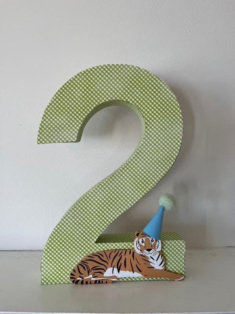 3D number birthday party decor | party animal birthday party decor | 3D letter | Personalized Number | Number 2