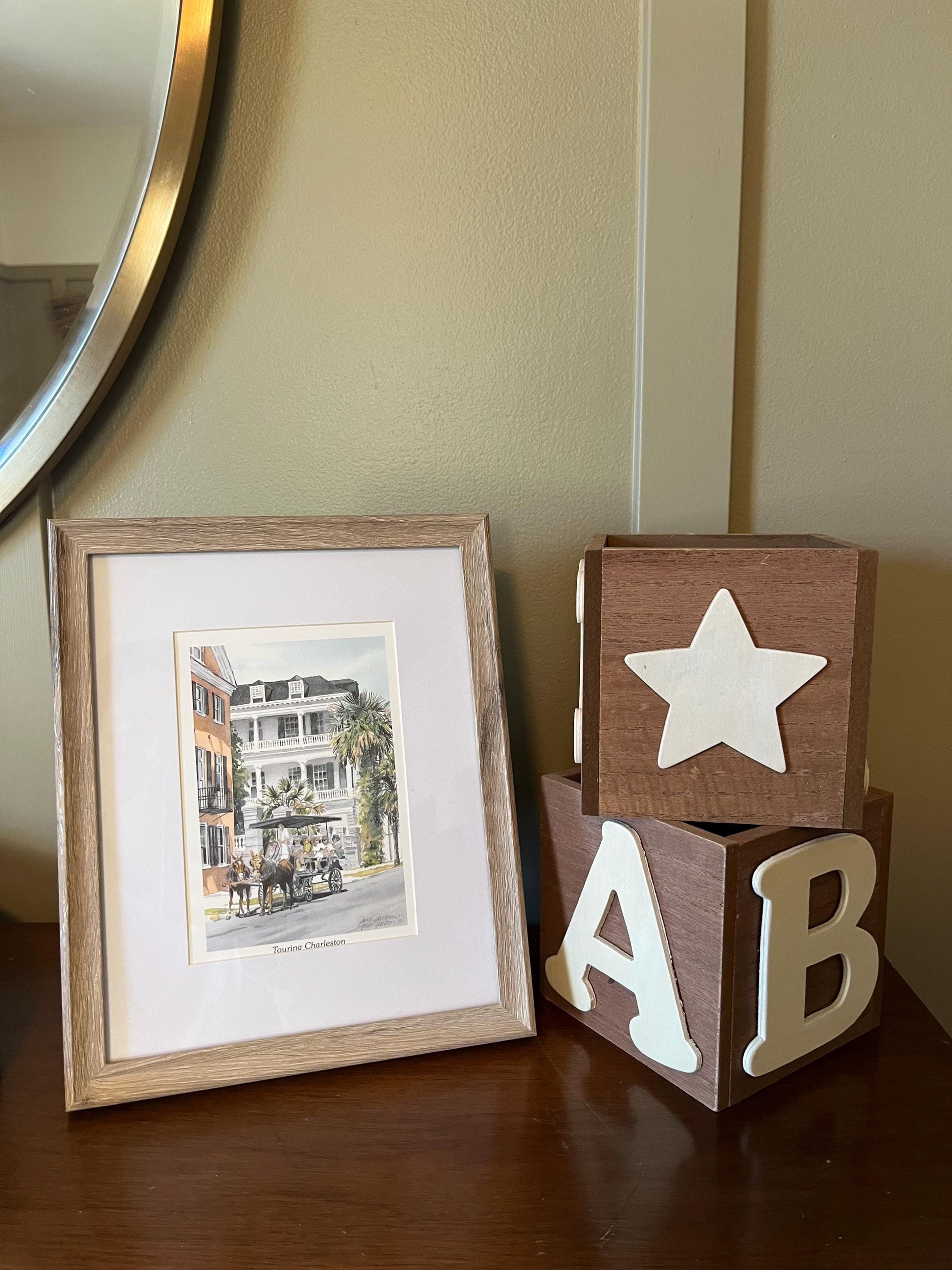 ABC wood blocks | Baby Shower Centerpiece | Birthday Party Centerpiece | 5x5 | Gift Box Nursery Decor | Storage Box Nursery Decor