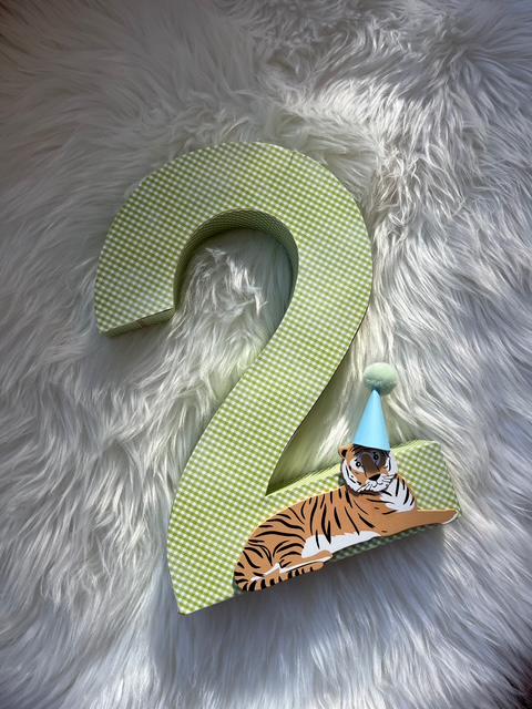 3D number birthday party decor | party animal birthday party decor | 3D letter | Personalized Number | Number 2