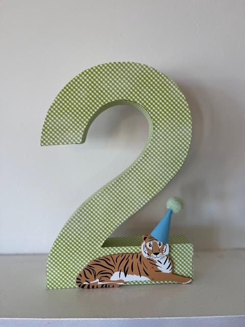 3D number birthday party decor | party animal birthday party decor | 3D letter | Personalized Number | Number 2