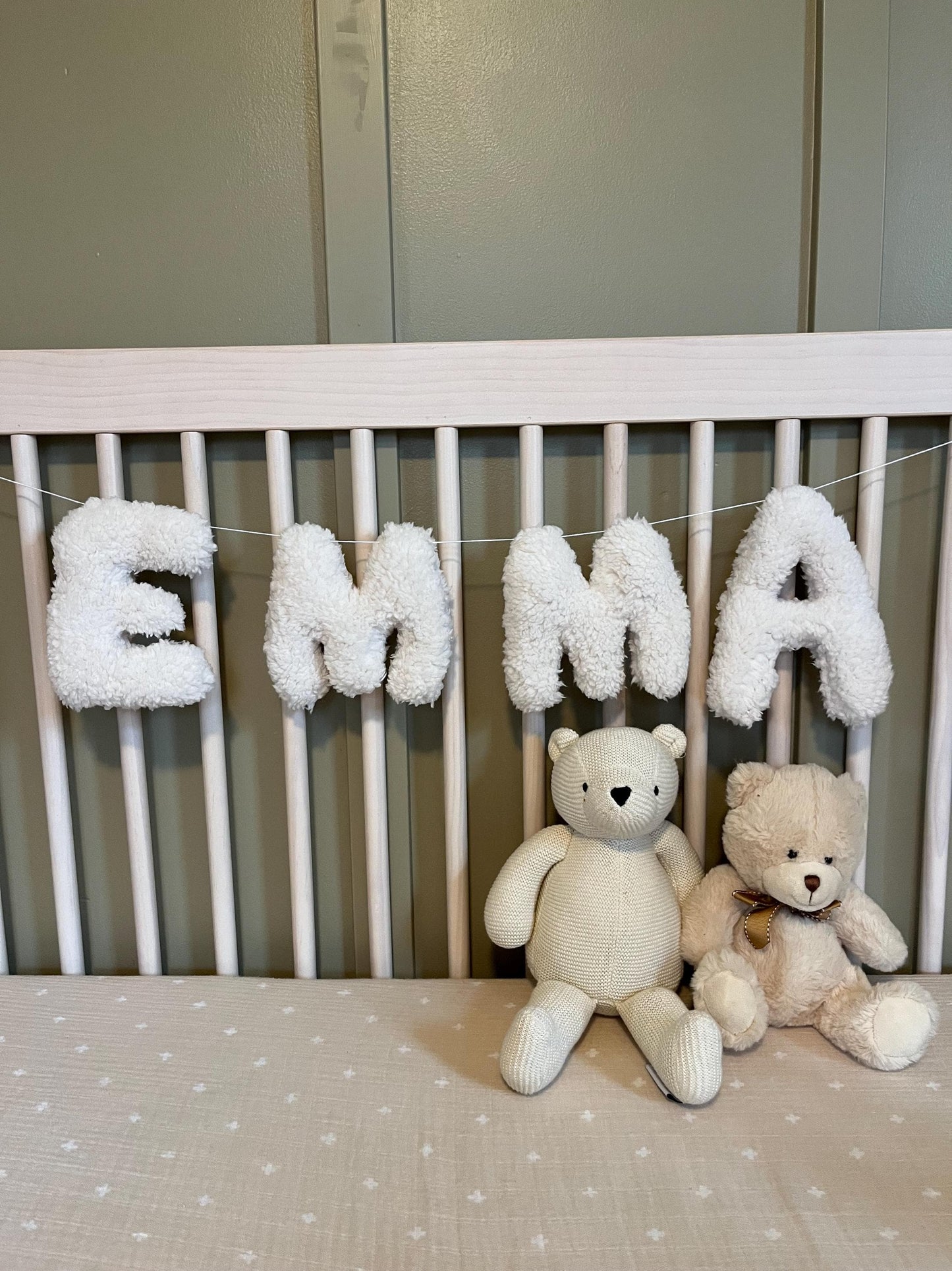 Plush personalized name garland | Custom Name Banner | Fabric Name Garland | Name Garland for Nursery | Name Garland for Baby Shower