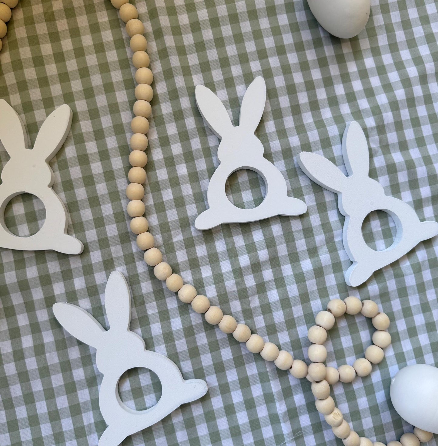 Easter Bunny Napkin Rings | Personalized Napkin Ring | Bunny Decor | Easter Place Setting | Spring Table Decor | Wood Napkin Rings