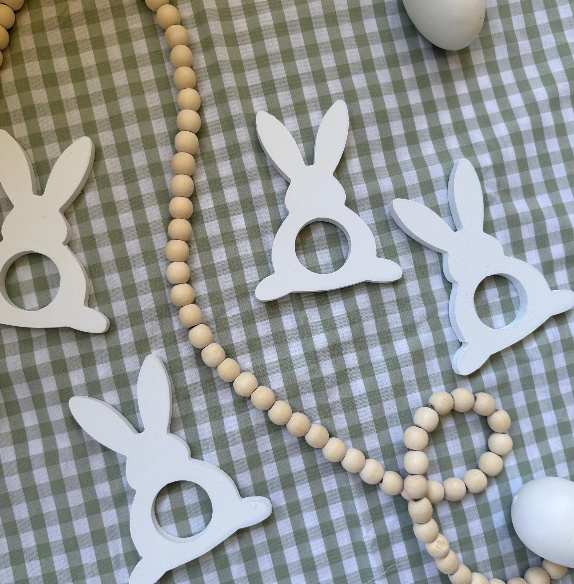 Easter Bunny Napkin Rings | Personalized Napkin Ring | Bunny Decor | Easter Place Setting | Spring Table Decor | Wood Napkin Rings