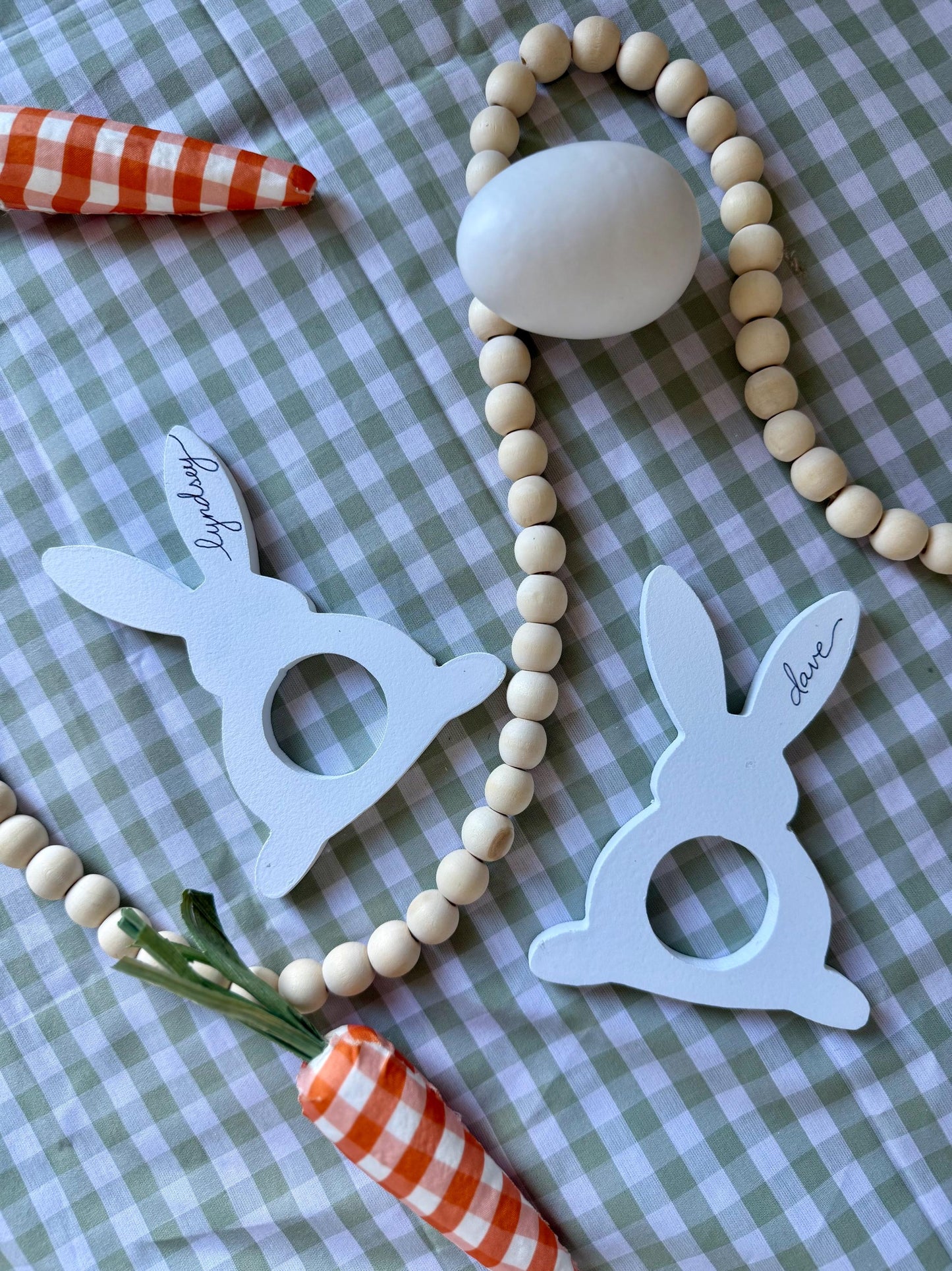Easter Bunny Napkin Rings | Personalized Napkin Ring | Bunny Decor | Easter Place Setting | Spring Table Decor | Wood Napkin Rings