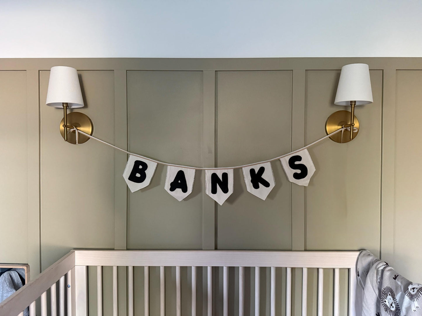 Name Banner | Bunting Banner Garland | Felt Name Flags | Neutral Nursery Decor | New Baby Gift | Photo Prop | First Birthday