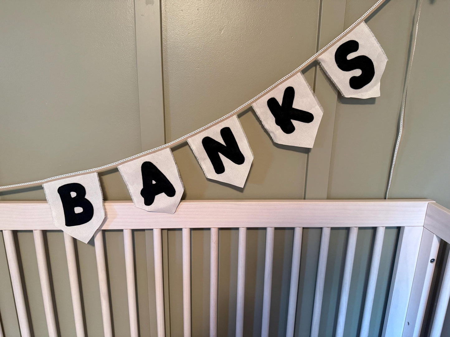 Name Banner | Bunting Banner Garland | Felt Name Flags | Neutral Nursery Decor | New Baby Gift | Photo Prop | First Birthday