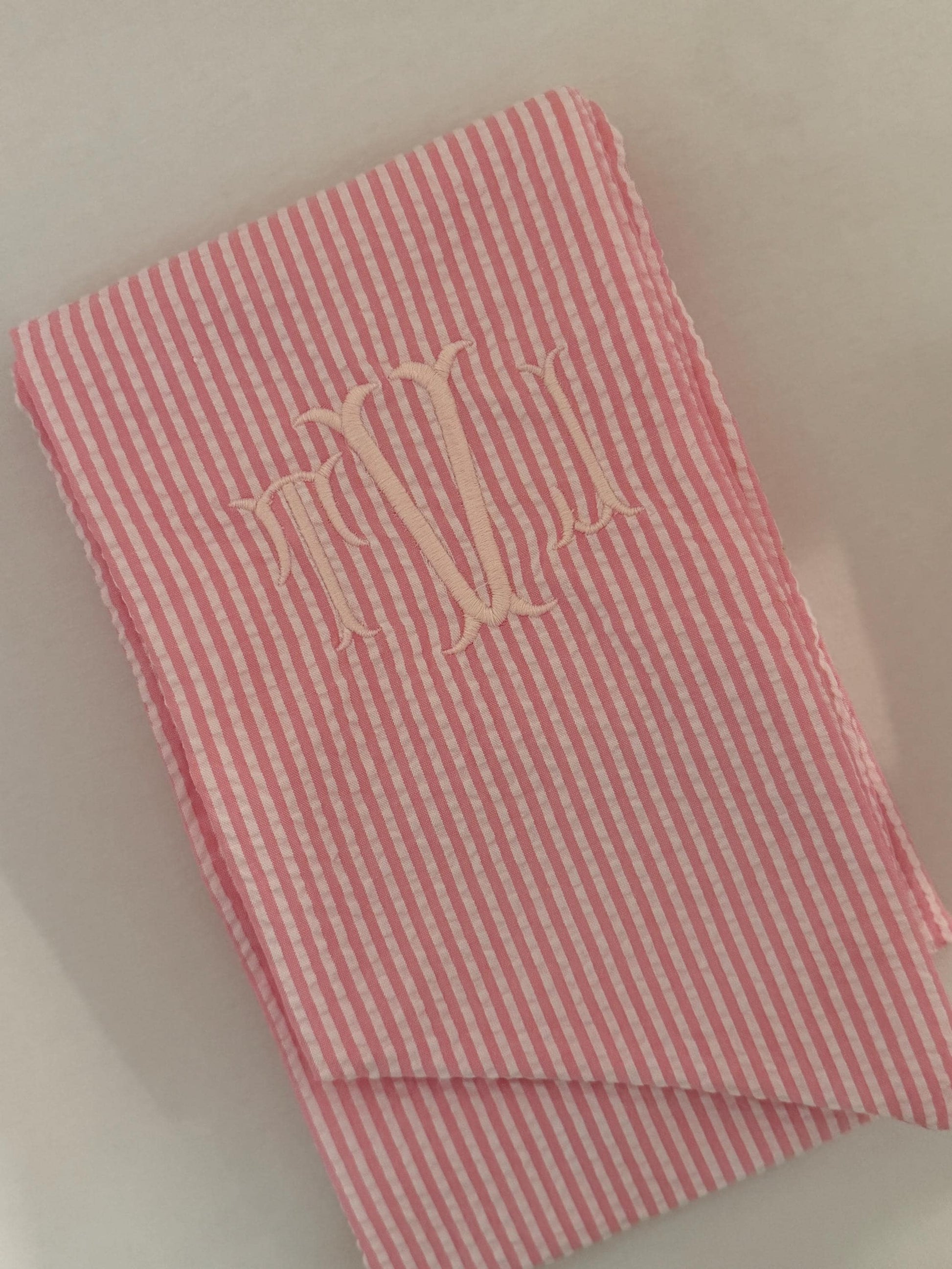 Monogrammed Newborn Bow Sash | Birth Announcement | Seersucker Bow Sash | Baby Photo Prop | Baby Announcement Picture Prop | Preppy Baby Bow