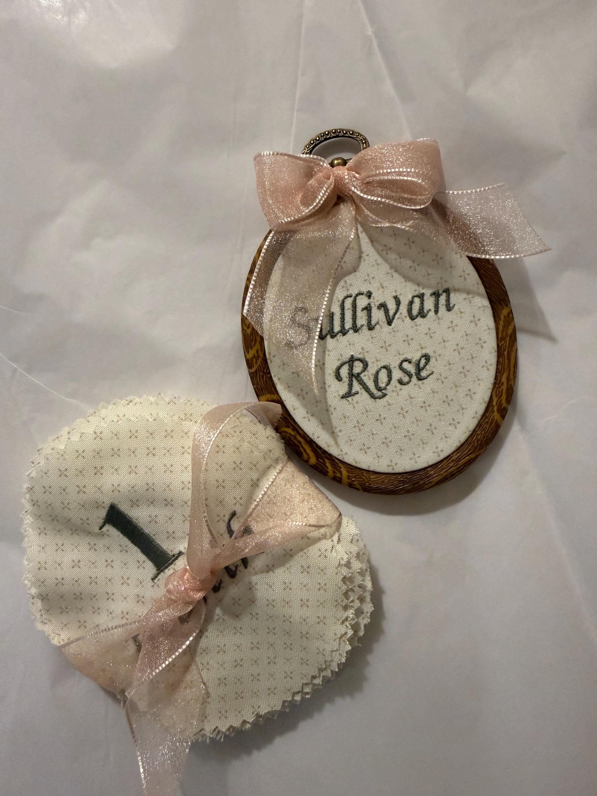 First Year Milestone Hoops with name ring | Embroidered Baby Milestone | Month Sign with Bow | Photo Props | Baby Milestone