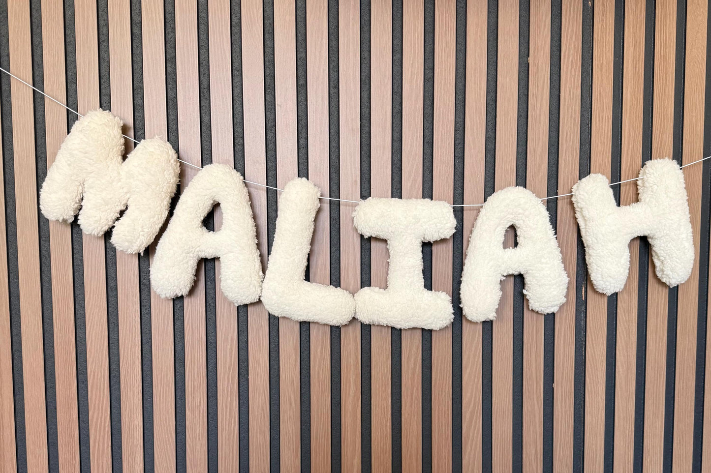 Plush personalized name garland | Custom Name Banner | Fabric Name Garland | Name Garland for Nursery | Name Garland for Baby Shower