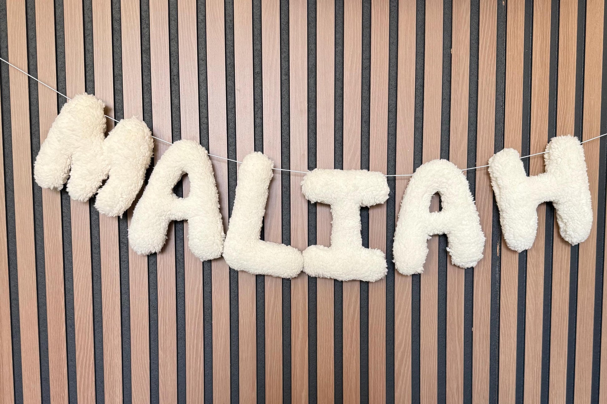 Plush personalized name garland | Custom Name Banner | Fabric Name Garland | Name Garland for Nursery | Name Garland for Baby Shower