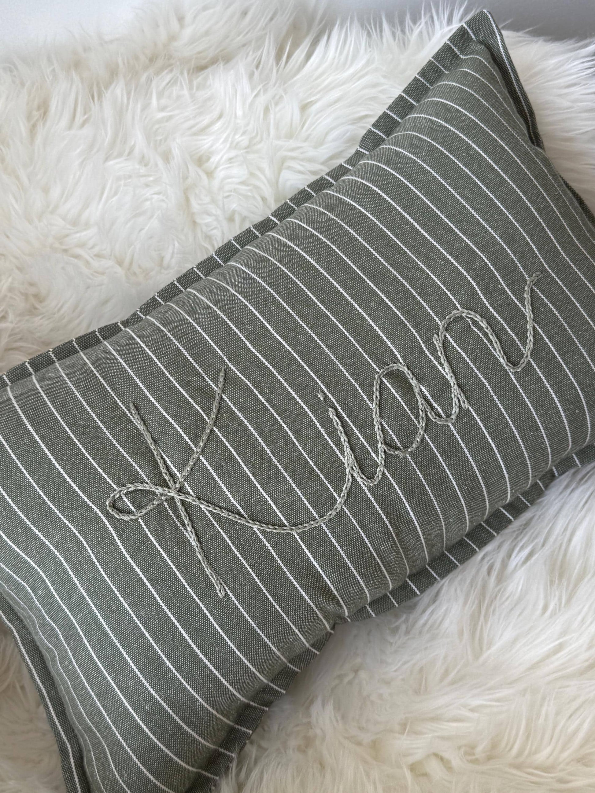Personalized Pillow | Baby Name Pillow | Hand Embroidered Pillow | Baby Name Annoucement | Baby Gift | Baby Nursery Decor