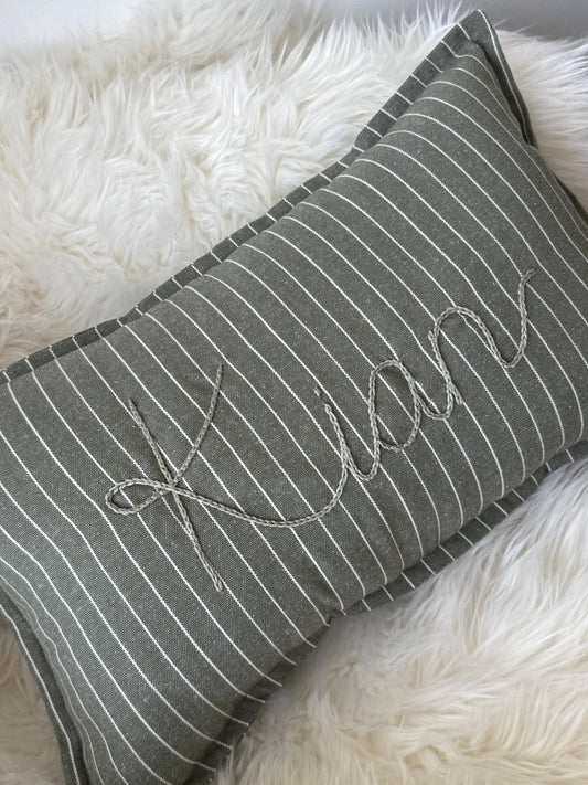 Personalized Pillow | Baby Name Pillow | Hand Embroidered Pillow | Baby Name Annoucement | Baby Gift | Baby Nursery Decor