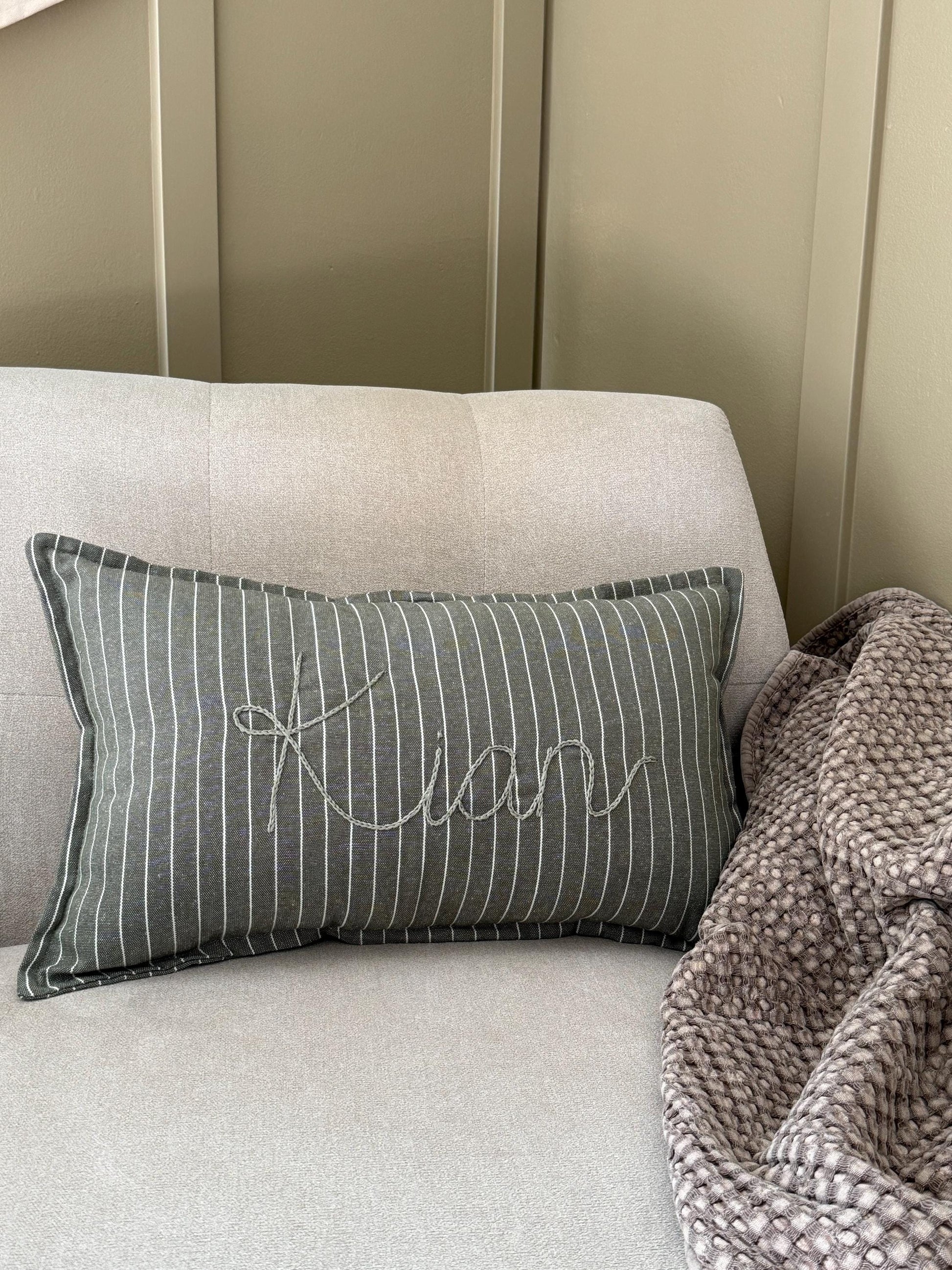 Personalized Pillow | Baby Name Pillow | Hand Embroidered Pillow | Baby Name Annoucement | Baby Gift | Baby Nursery Decor