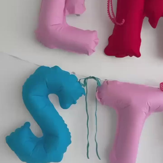 Custom Fabric Balloon Phrases | Custom Balloon Letter Banner | Custom Backdrop | Custom Banner | Party Decorations  | Name Banner |