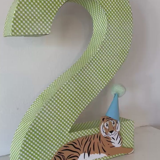 3D number birthday party decor | party animal birthday party decor | 3D letter | Personalized Number | Number 2