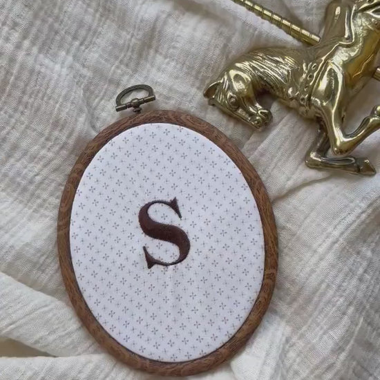 Custom Embroidery Hoop | Neutral Nursery Decor | Custom Baby Announcement | Wedding Shower Gift | Baby Shower Gift | Monogrammed Gift